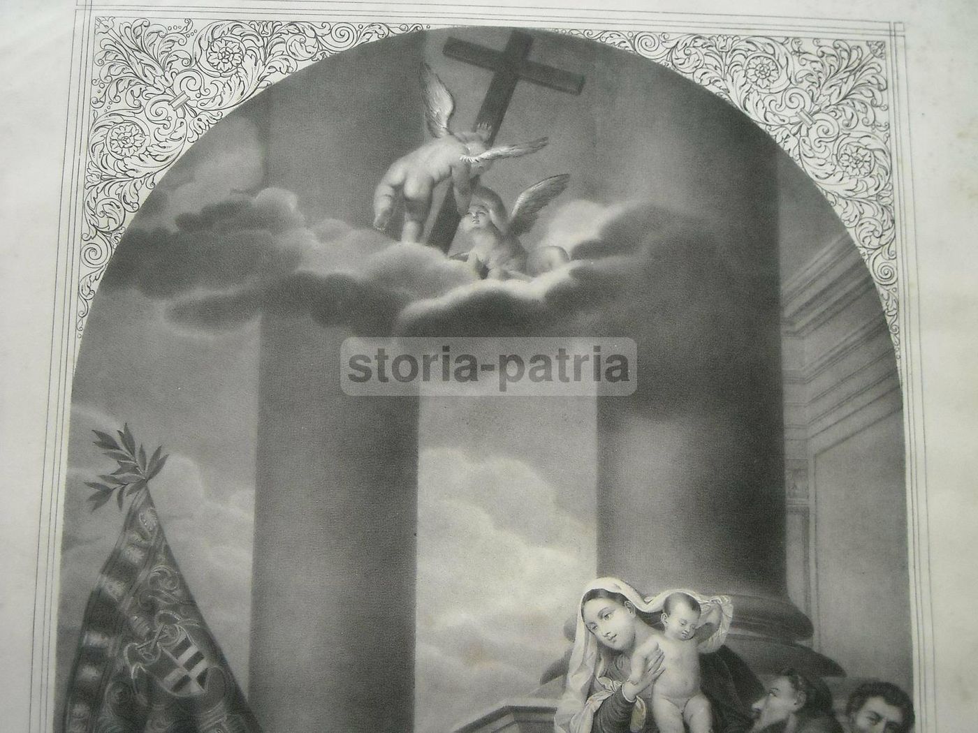 Litografia Dell'Immacolata Concezione Da Tiziano Per Ferdinando II, Napoli, Metà XIX Secolo
