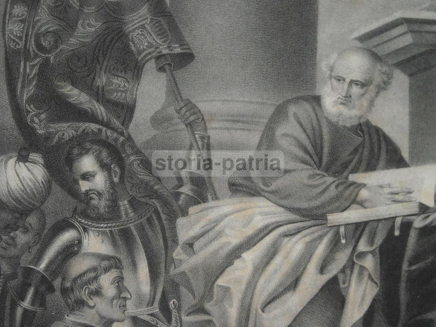 Litografia Dell'Immacolata Concezione Da Tiziano Per Ferdinando II, Napoli, Metà XIX Secolo