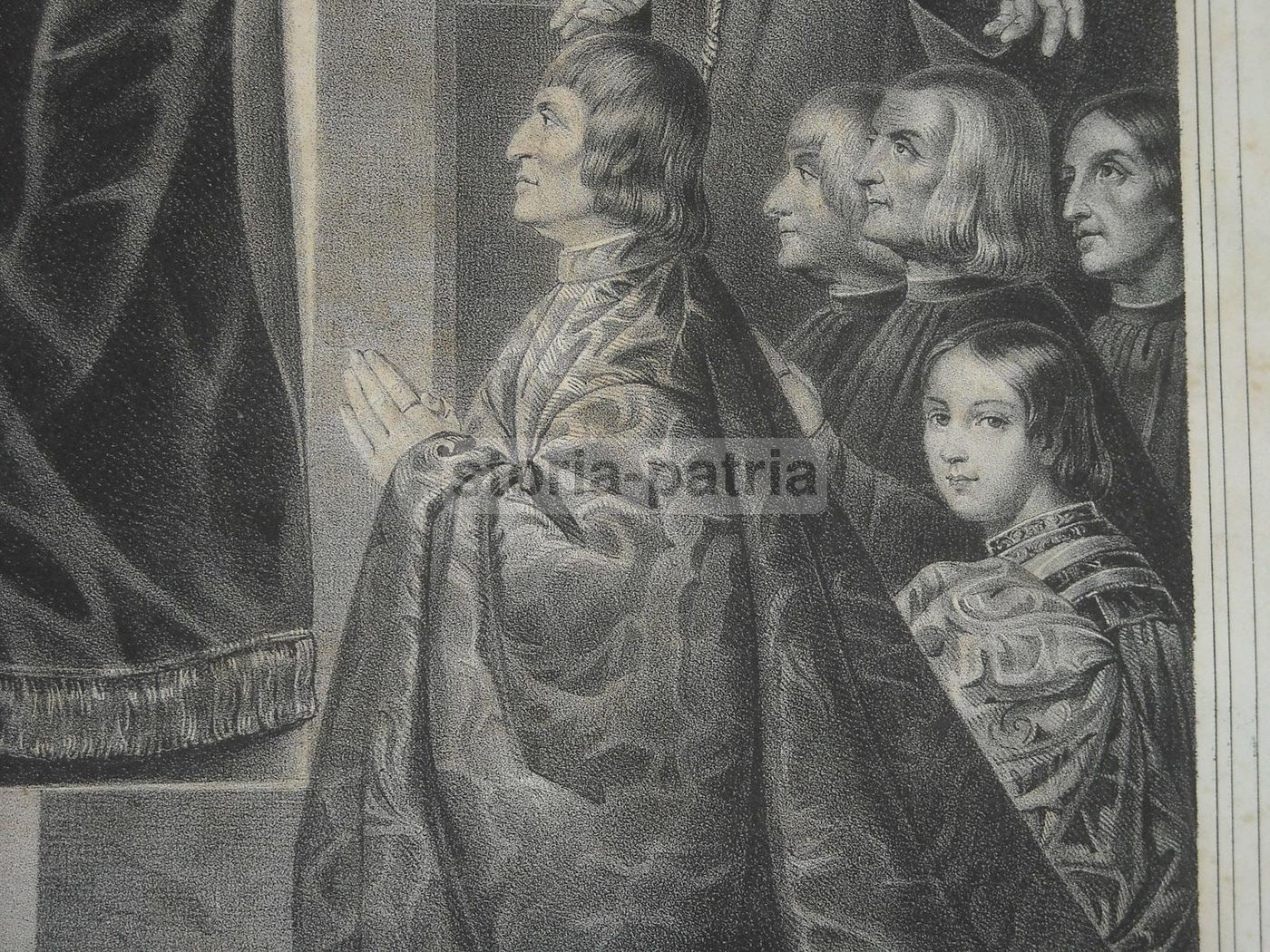 Litografia Dell'Immacolata Concezione Da Tiziano Per Ferdinando II, Napoli, Metà XIX Secolo
