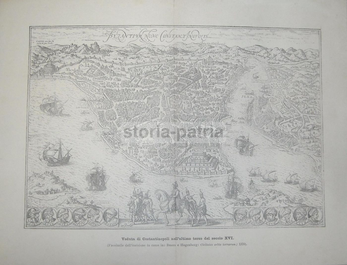 Veduta Di Costantinopoli Byzantinum, Stampa Facsimile (1920 Circa)