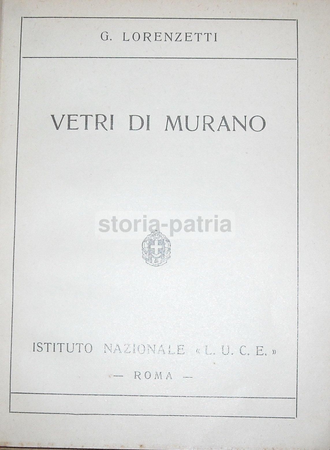 Vetri Di Murano, G. Lorenzetti, 1931