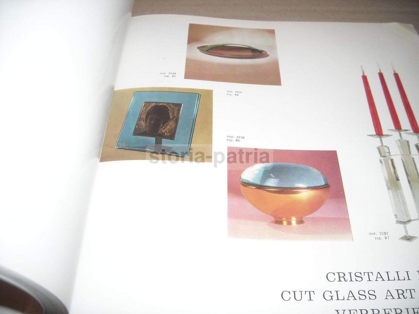 Catalogo Fontana Arte 1963 Lampade Cristalli Vetri Artistici