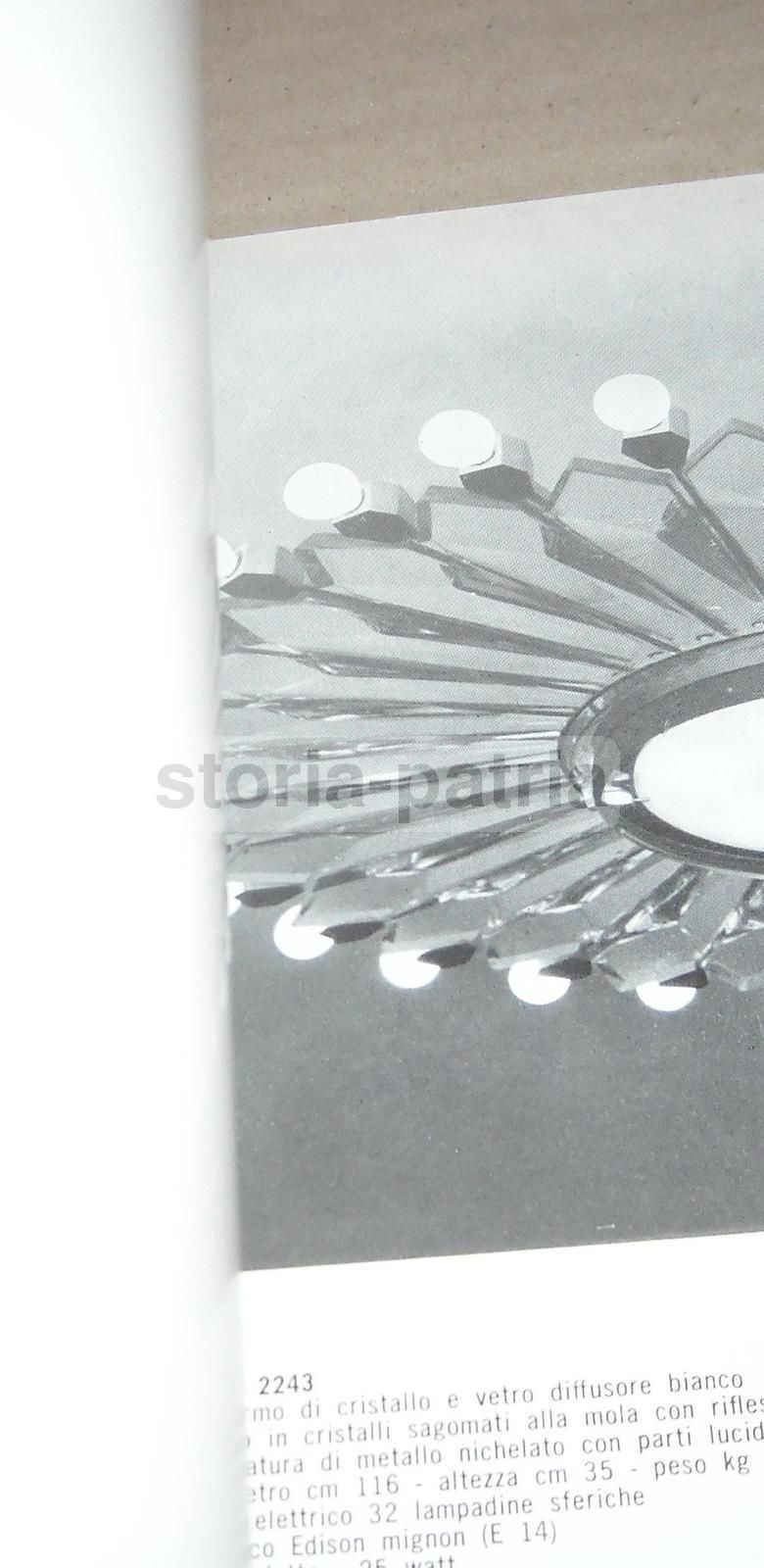 Catalogo Fontana Arte 1963 Lampade Cristalli Vetri Artistici
