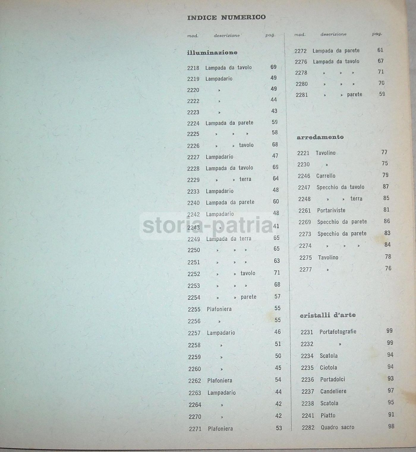 Catalogo Fontana Arte 1963 Lampade Cristalli Vetri Artistici