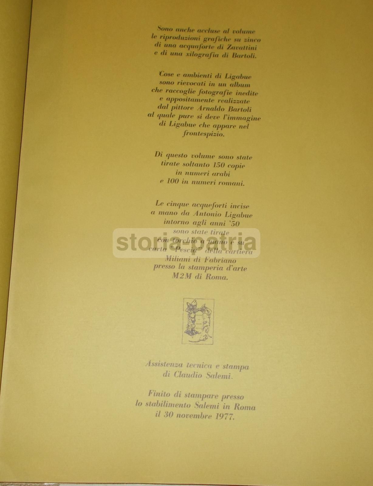 Ligabue: Cartella Con 5 Acqueforti Originali, Zavattini E Bartoli, 1977