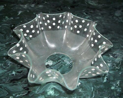 Coppa In Vetro Per Lampada Liberty Decò (prima Metà '900)