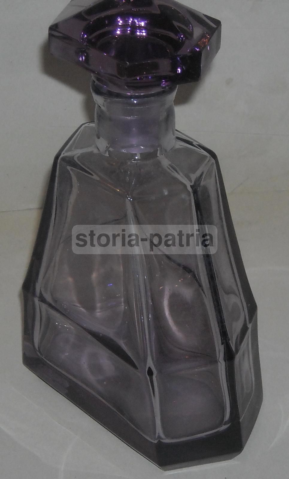 Bottiglia In Vetro Colorato Viola Art Déco, Anni 1920 1950, Murano