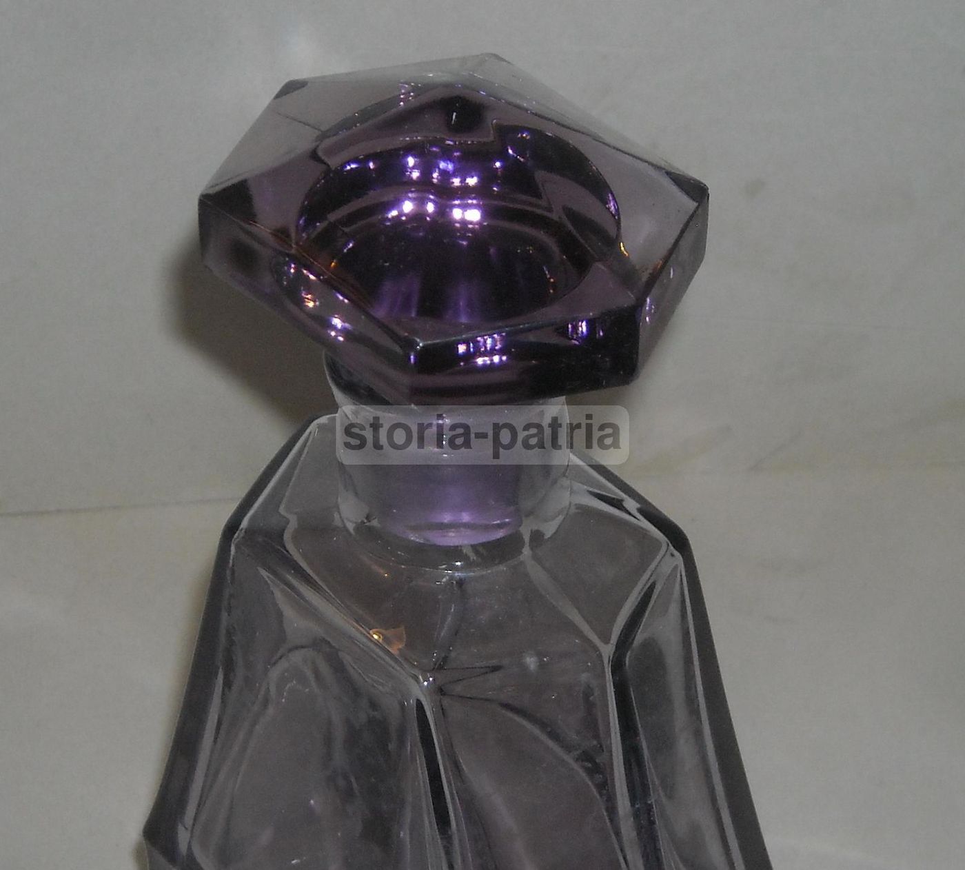 Bottiglia In Vetro Colorato Viola Art Déco, Anni 1920 1950, Murano