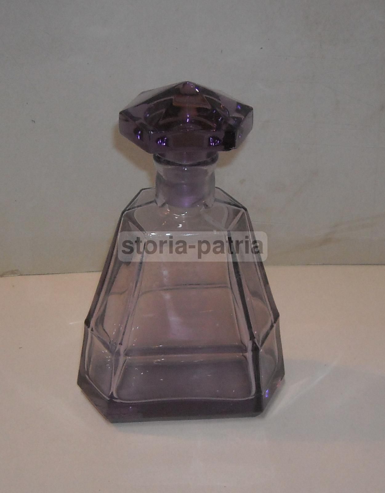 Bottiglia In Vetro Colorato Viola Art Déco, Anni 1920 1950, Murano