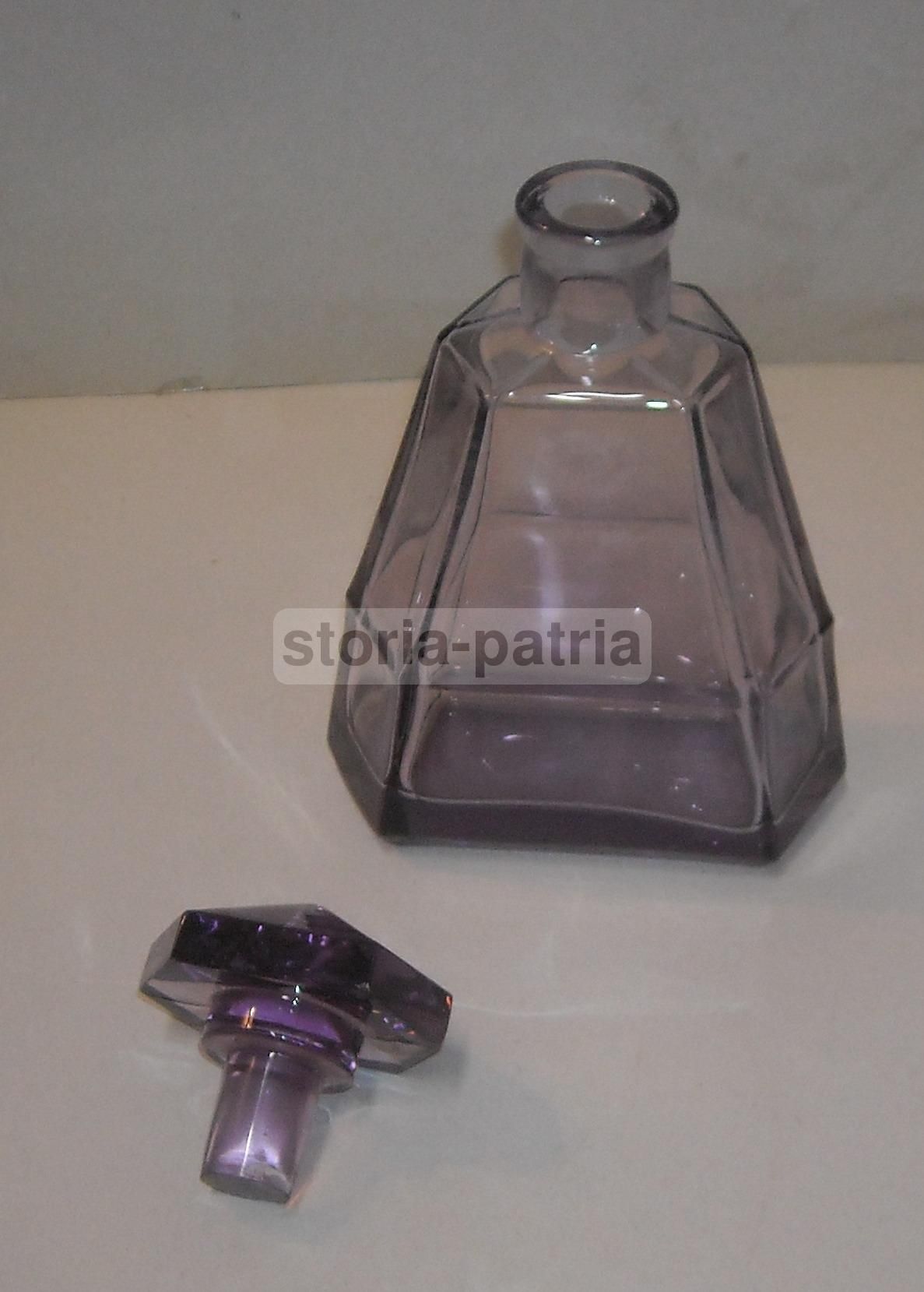Bottiglia In Vetro Colorato Viola Art Déco, Anni 1920 1950, Murano