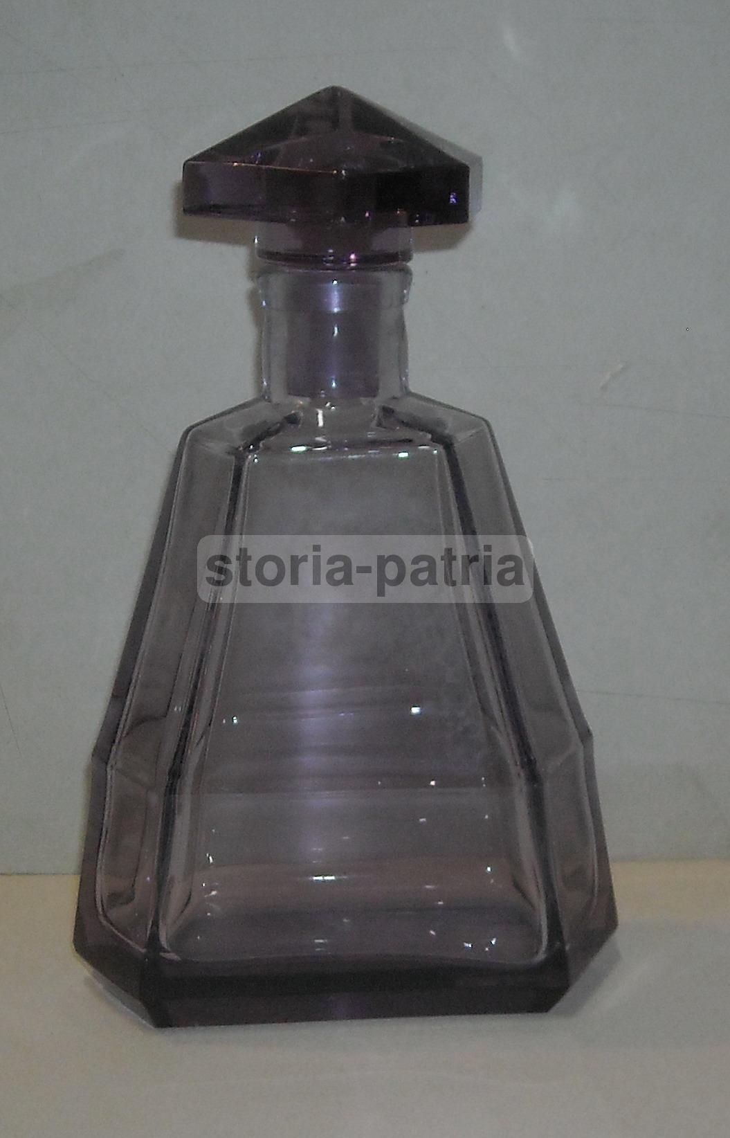 Bottiglia In Vetro Colorato Viola Art Déco, Anni 1920 1950, Murano