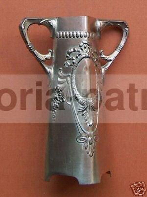 Vaso Portafiori Liberty Art Nouveau Primi '900 Metallo Ramato