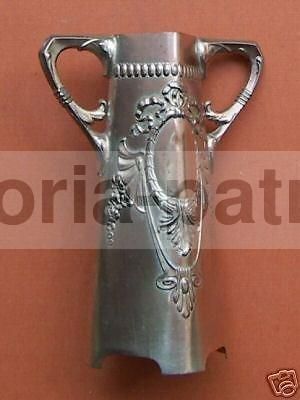 Vaso Portafiori Liberty Art Nouveau Primi '900 Metallo Ramato