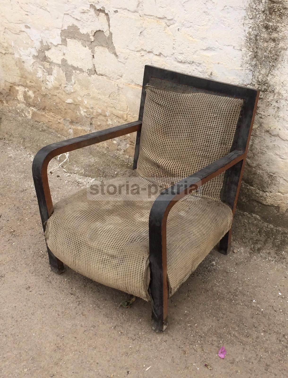 Poltrona d'Epoca Anni '30 '40 Da Restaurare Stile Modernariato
