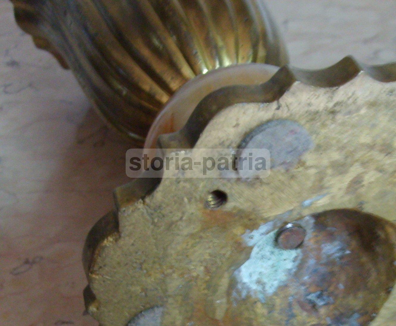 Vaso Soprammobile Art Deco In Metallo E Marmo, Anni '30 '50