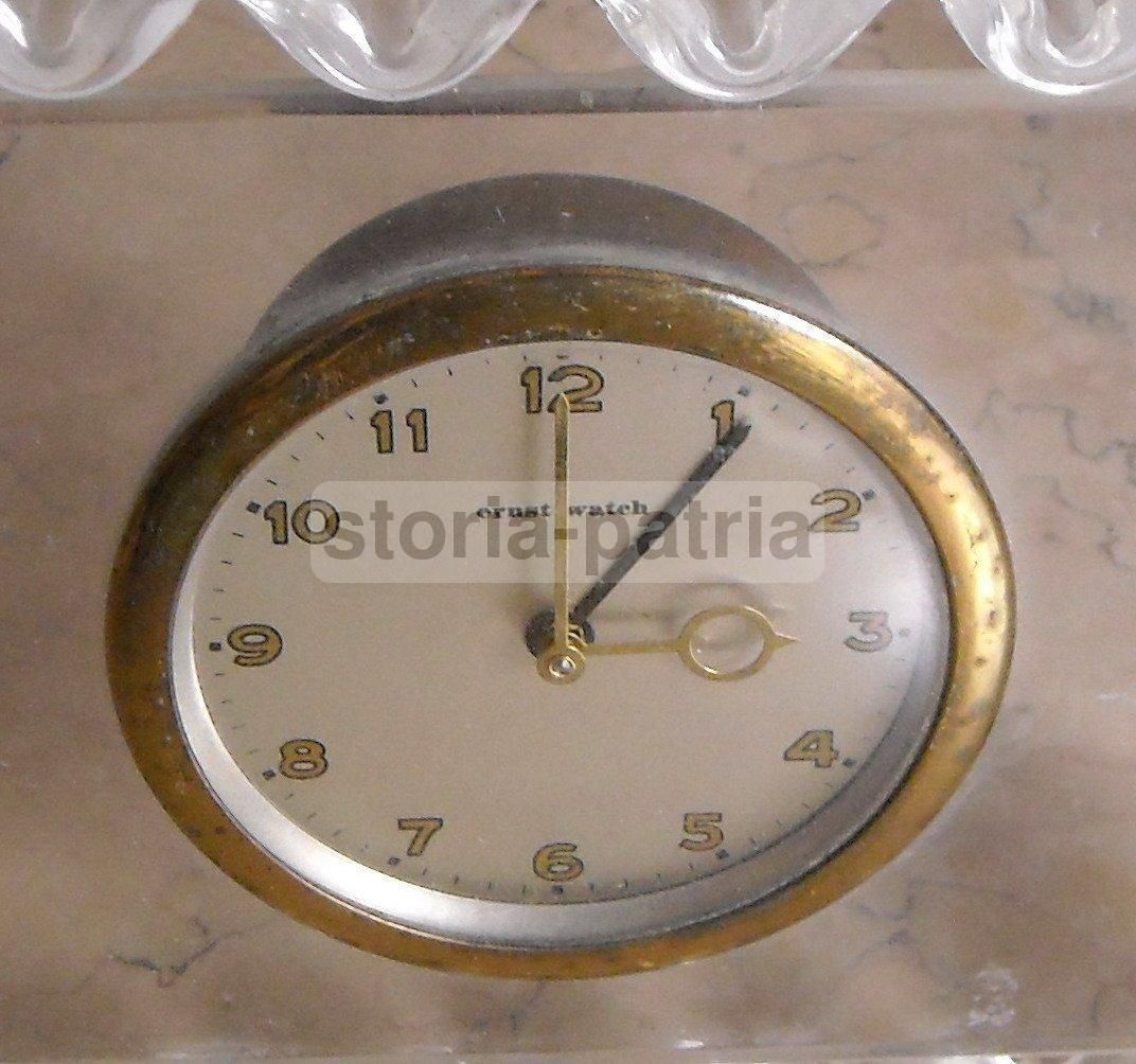 Orologio Da Tavolo Ernst Watch, Anni '50, Design Cornice Trasparente