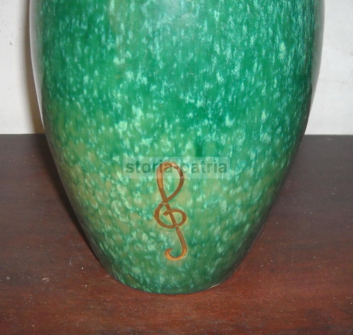 Vaso Decorativo In Ceramica Con Motivi Musicali CAT Italy, Anni '50