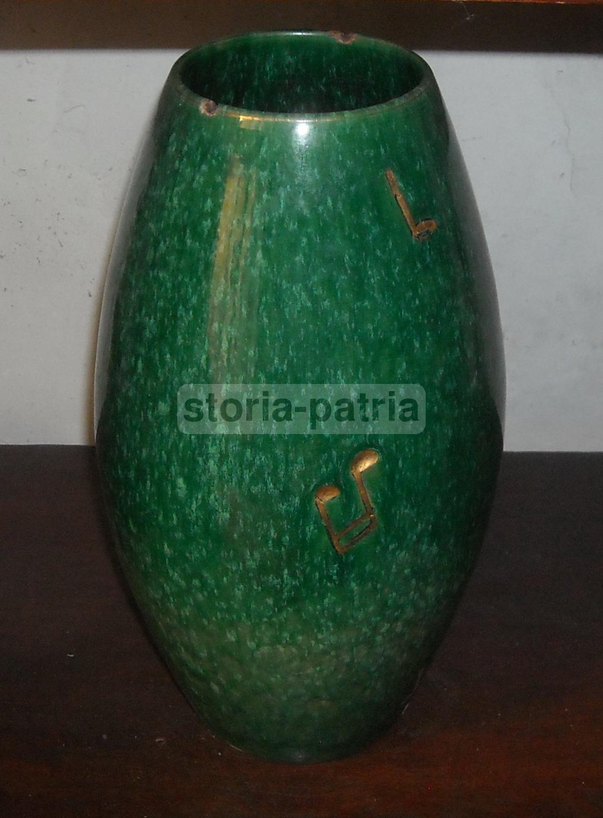 Vaso Decorativo In Ceramica Con Motivi Musicali CAT Italy, Anni '50