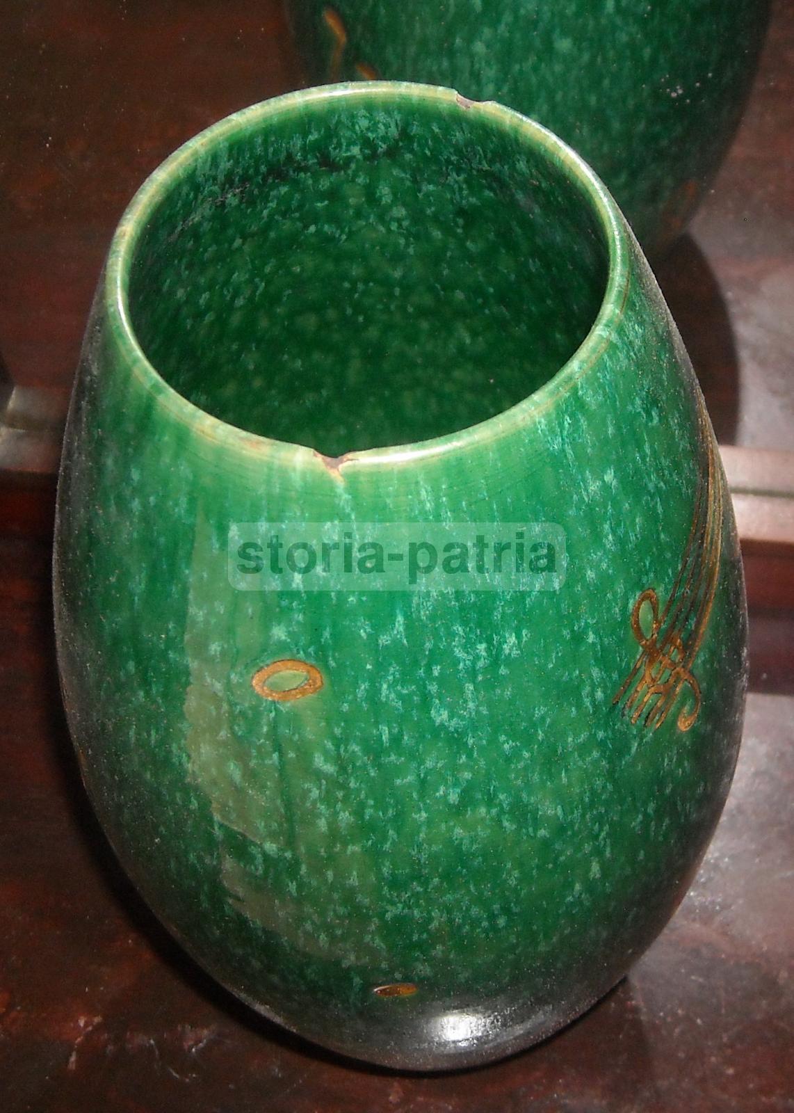 Vaso Decorativo In Ceramica Con Motivi Musicali CAT Italy, Anni '50