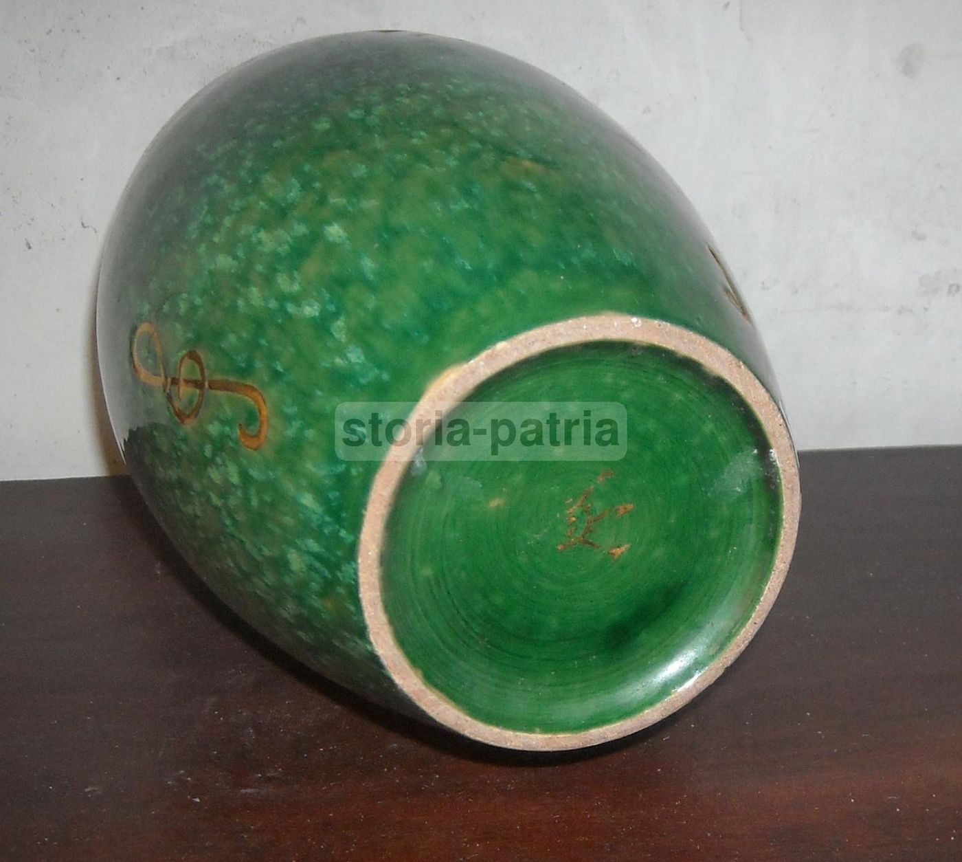 Vaso Decorativo In Ceramica Con Motivi Musicali CAT Italy, Anni '50