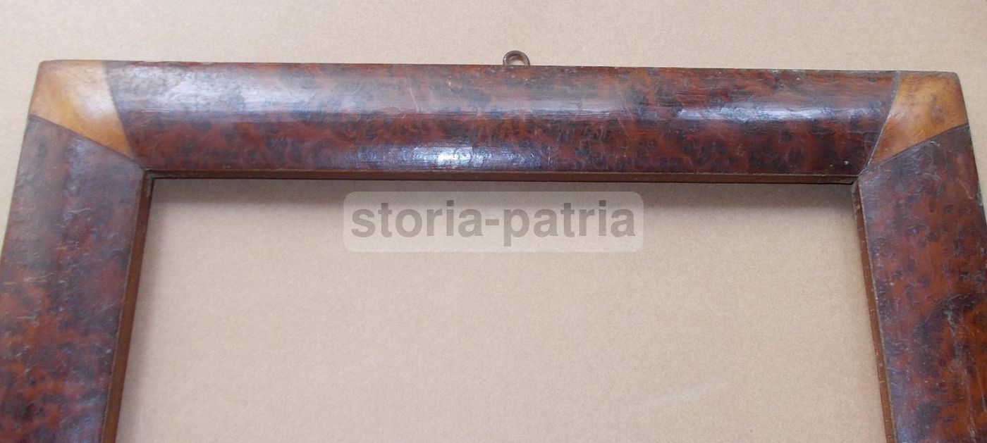 Cornice Antica Art Déco In Legno Impiallacciato, Anni '20 '30