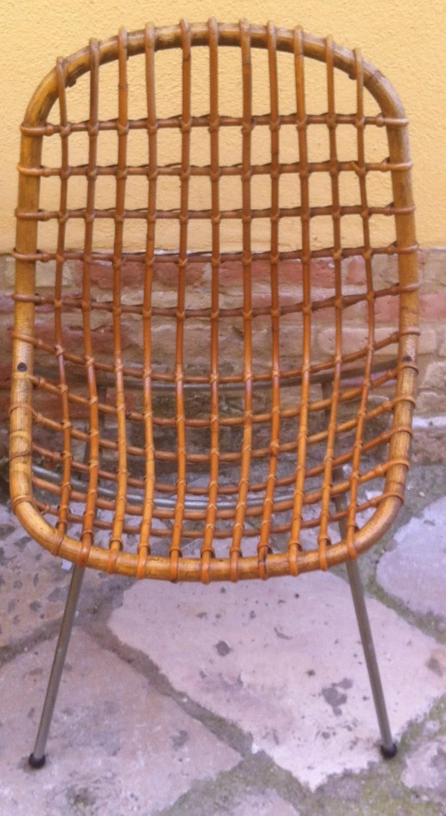 Sedia In Bambù Anni 50 Design Italiano Vintage Modernariato