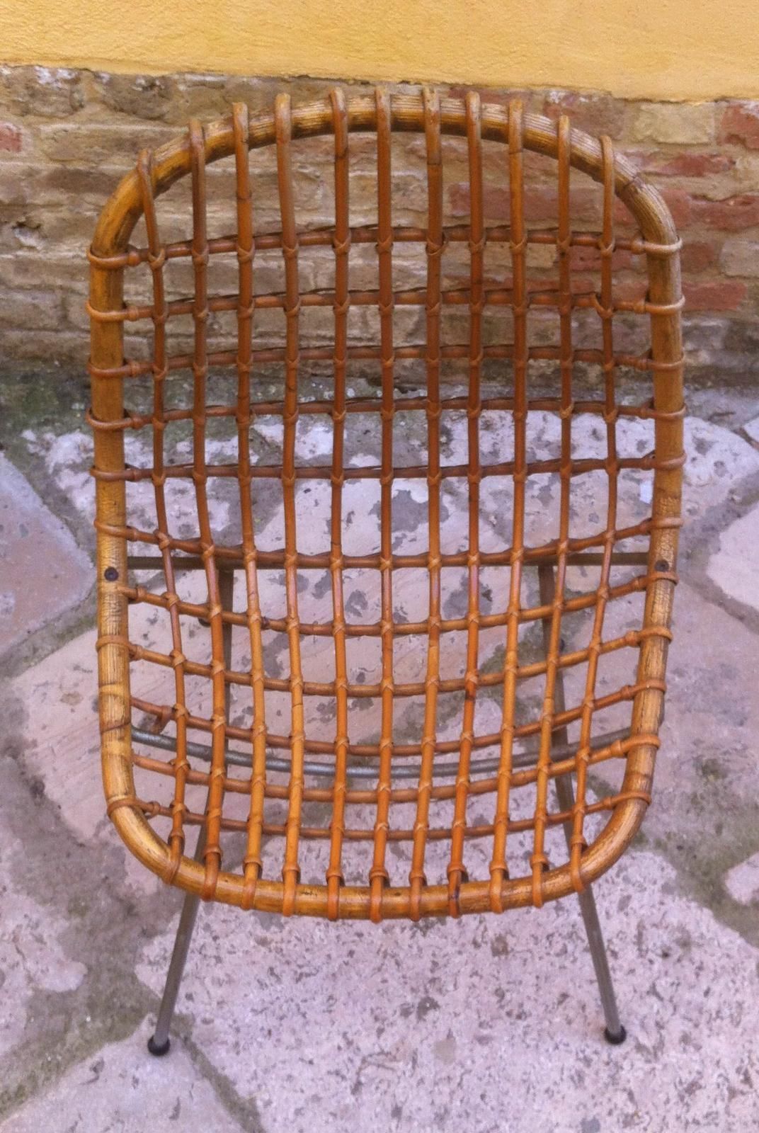 Sedia In Bambù Anni 50 Design Italiano Vintage Modernariato
