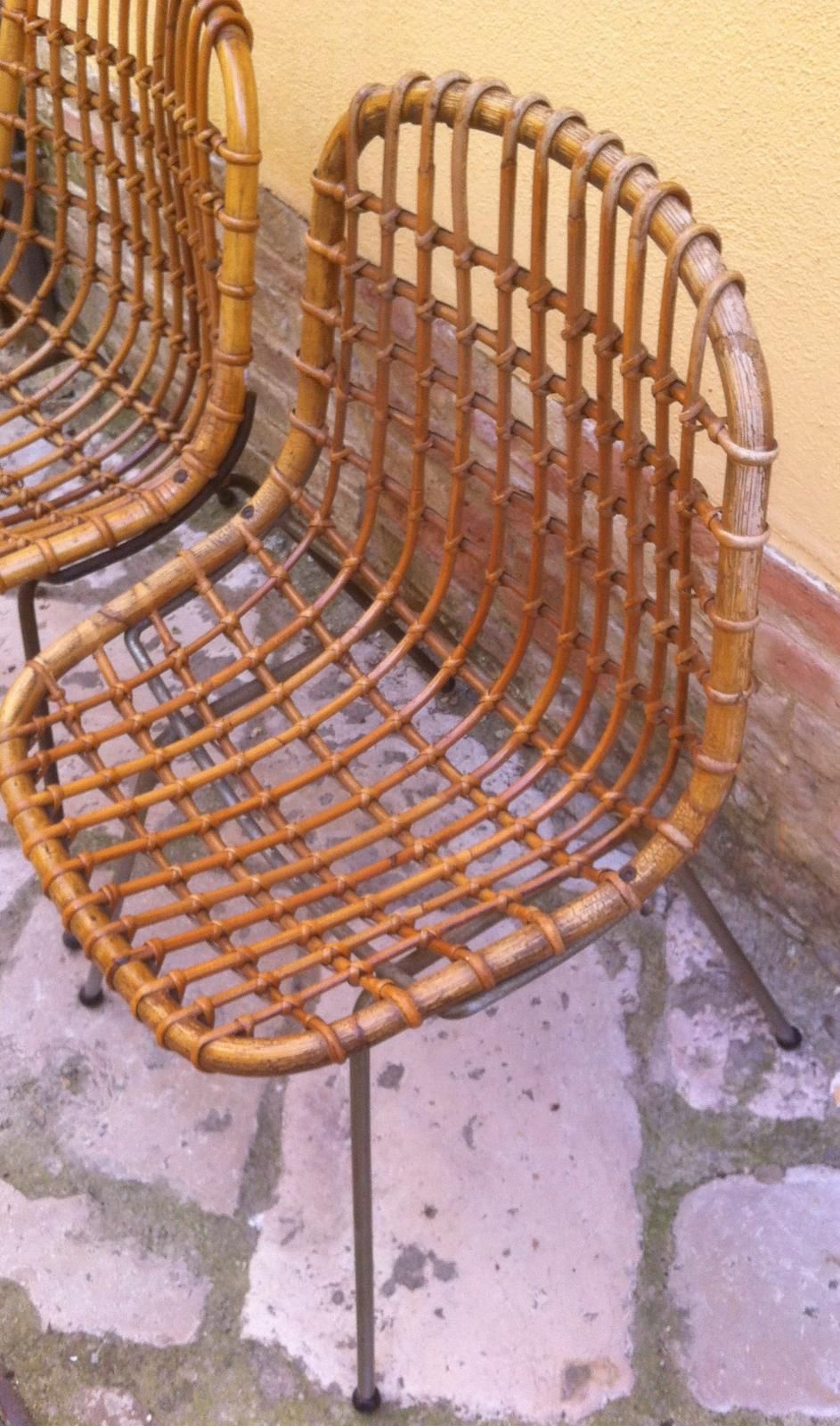 Sedia In Bambù Anni 50 Design Italiano Vintage Modernariato