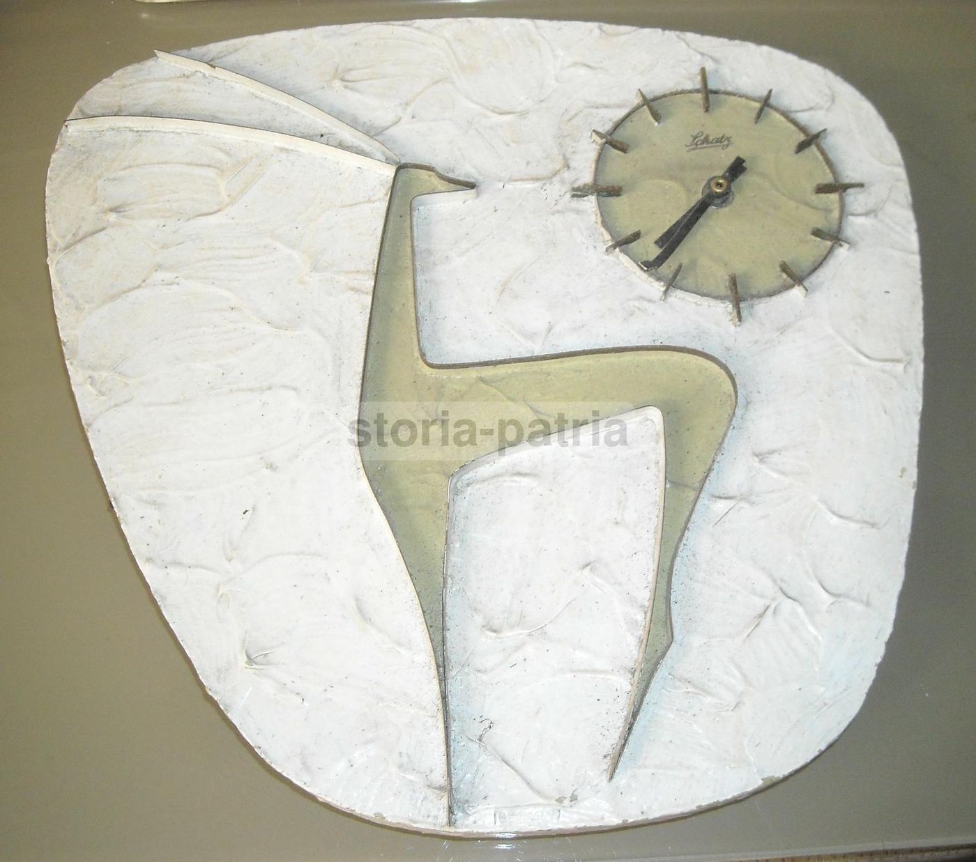Orologio Da Parete Schatz Vintage Anni '50 '60 Design Stambecco
