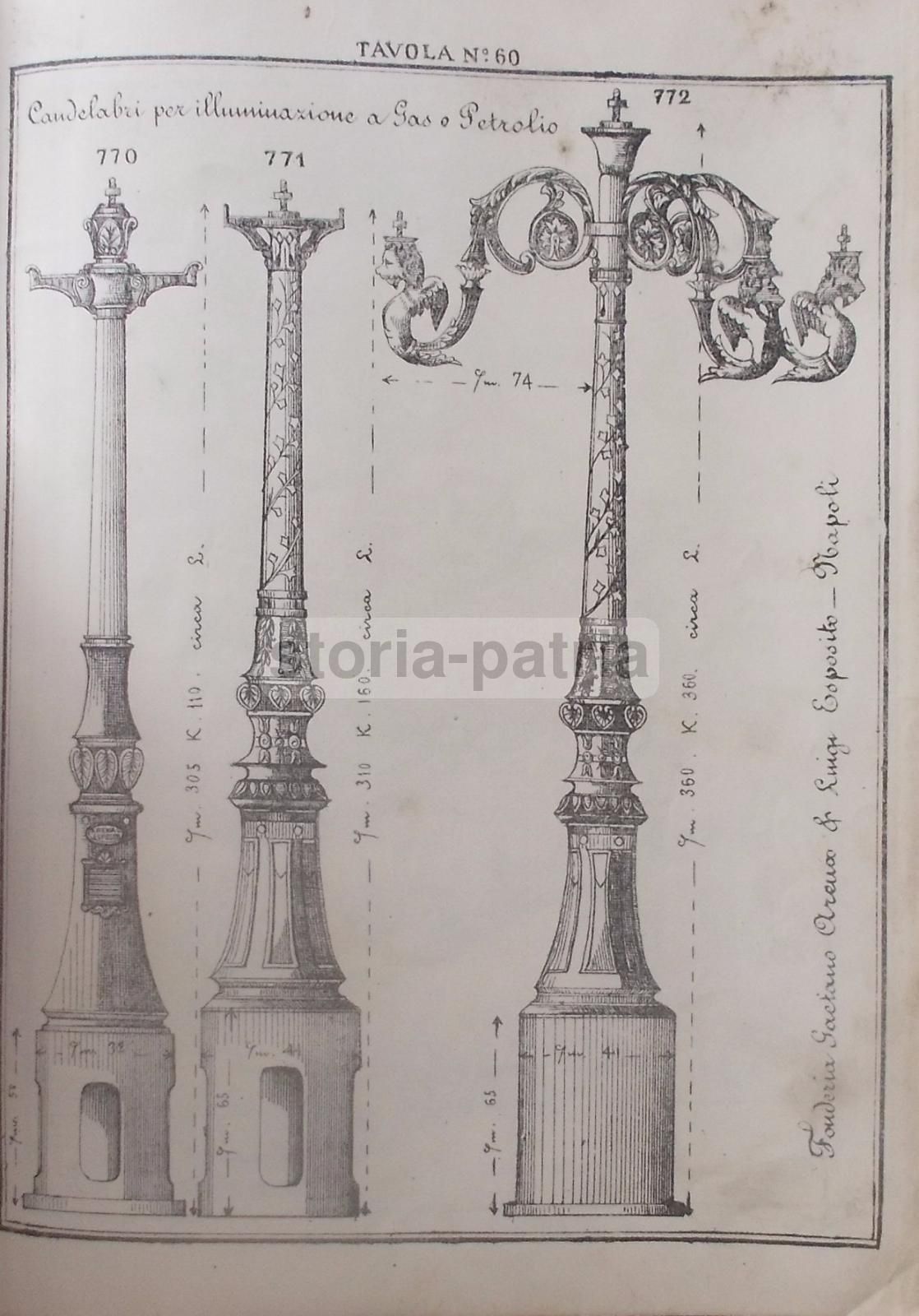 Candelabri Artistici Fonderia Arena Esposito Napoli Fine '800