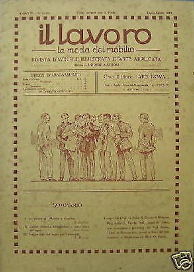 Il Lavoro. La Moda Del Mobilio. Rivista d'Arte Applicata, 1922