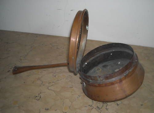 Antico Scaldaletto In Rame Traforato Artigianato Abruzzo '800