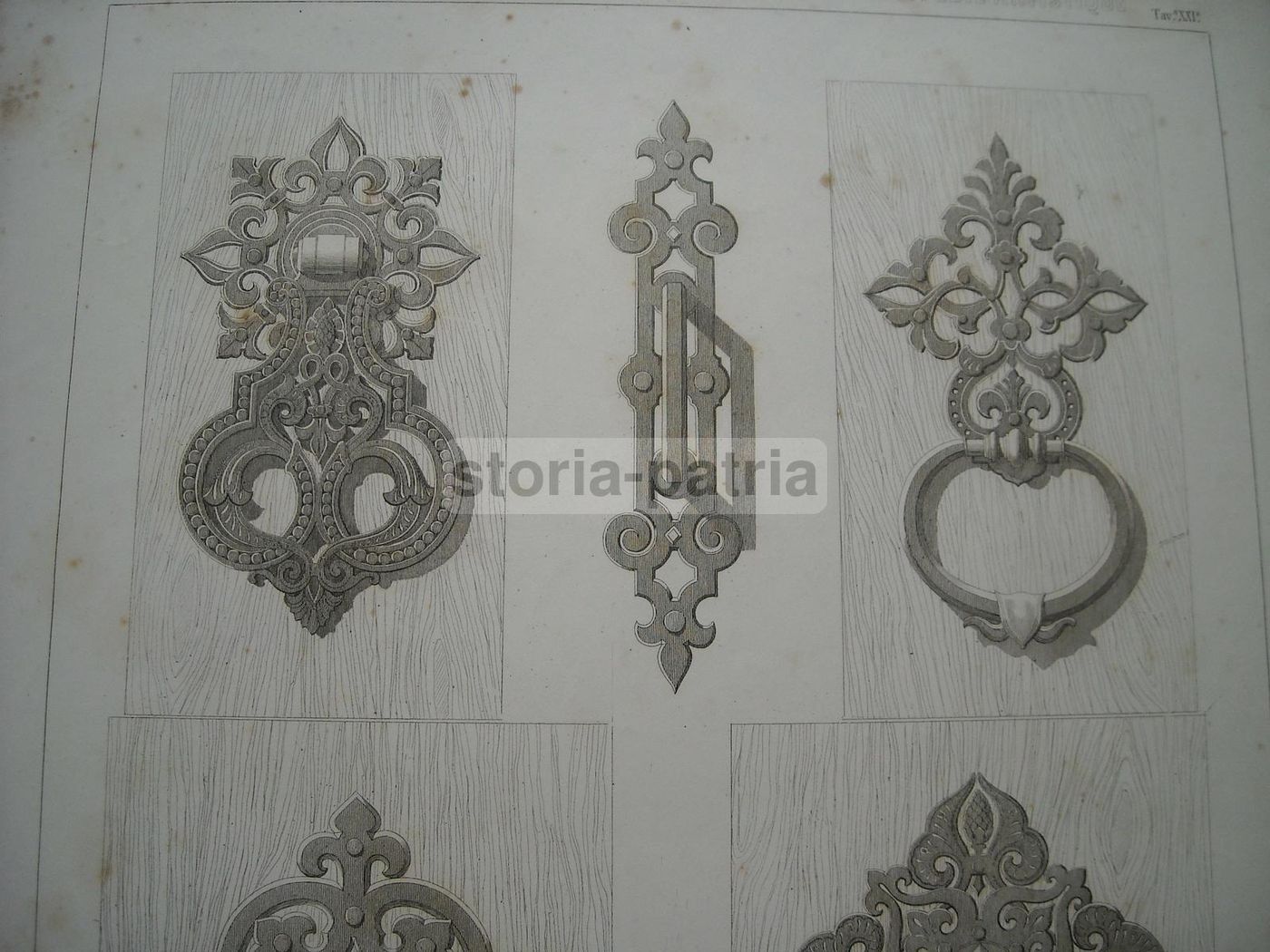 Stampa Antica Battagli Ferro Battuto Zuliani Cadorin 1864