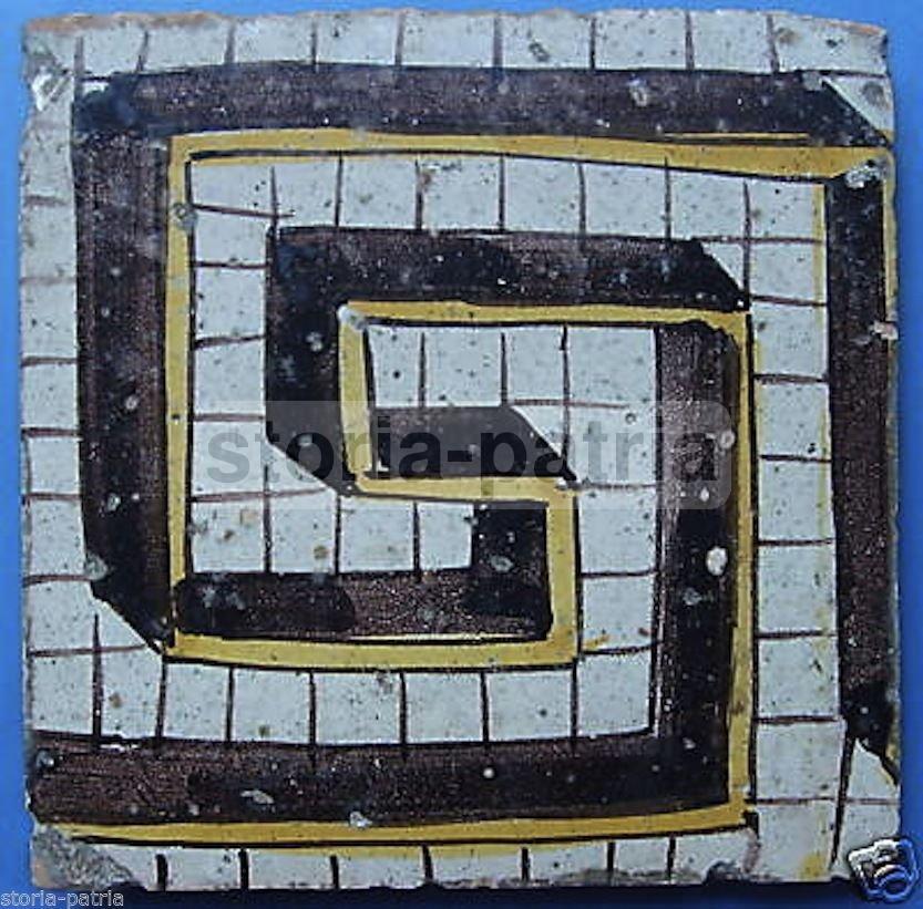 Mattonella In Maiolica Giustiniani, Napoli (fine XVIII   Inizio XIX Secolo)
