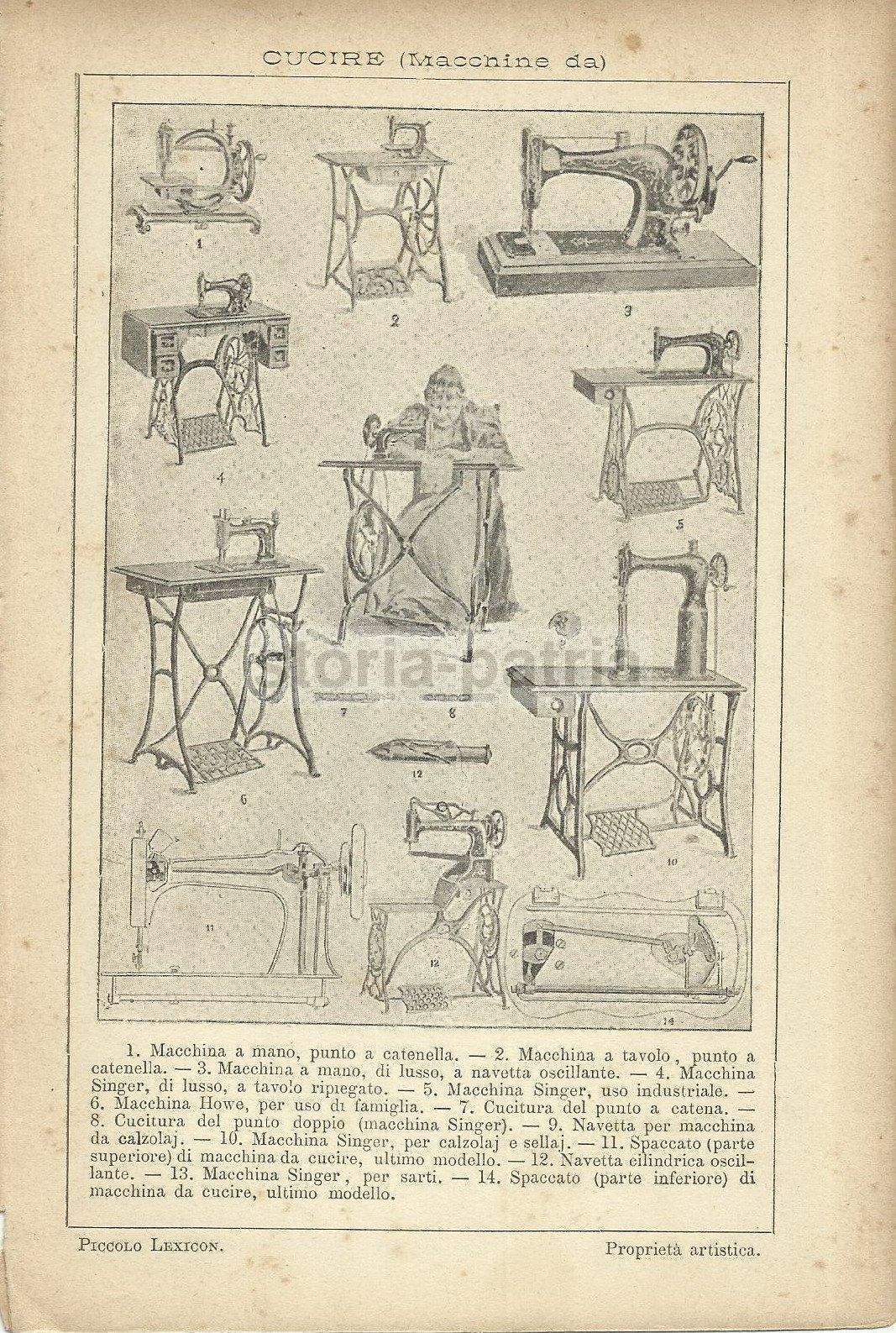 Stampa Antica Macchine Da Cucire Singer: Sartoria E Calzoleria
