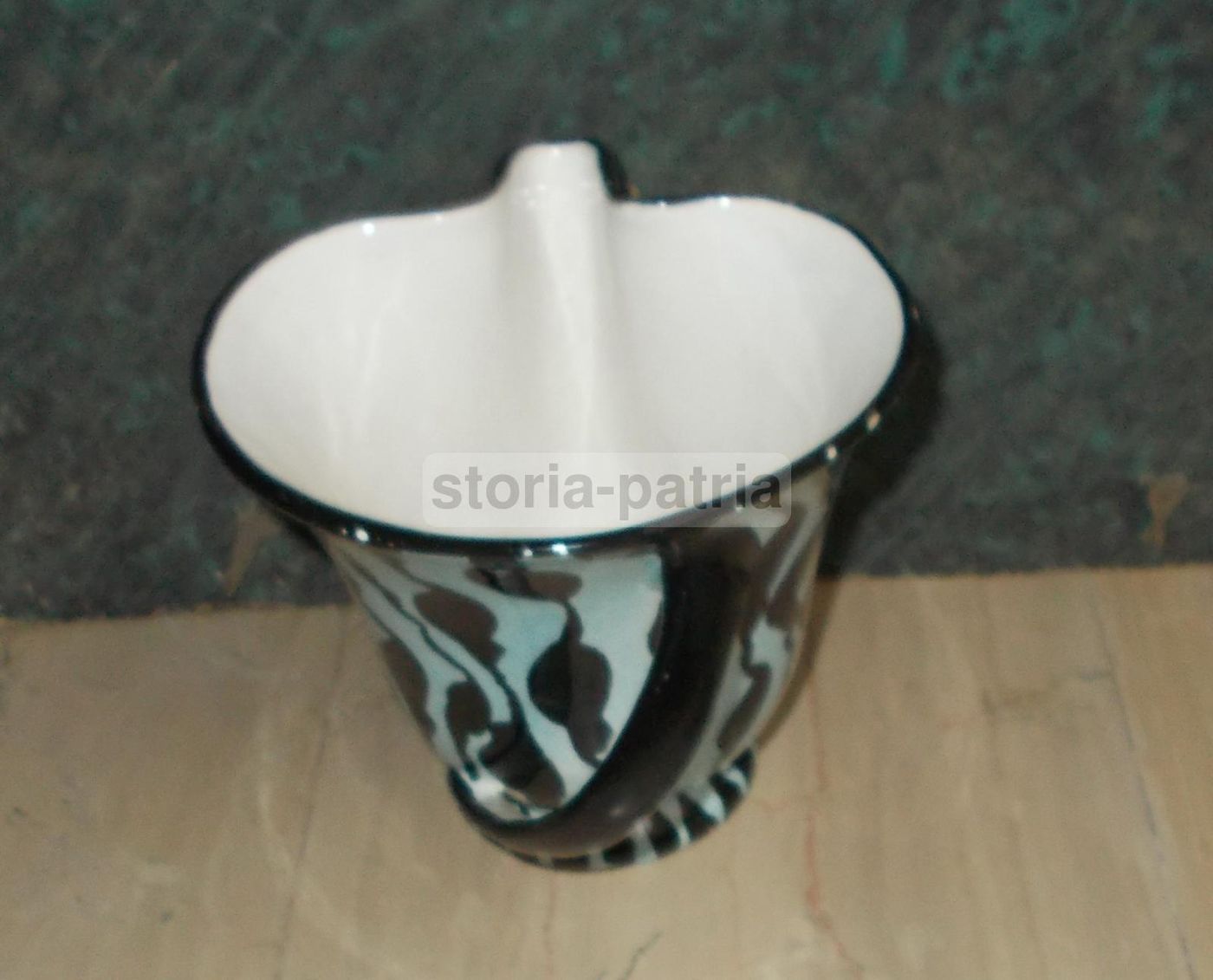 Vaso Coronetti Cunardo In Ceramica Policroma, Anni '50