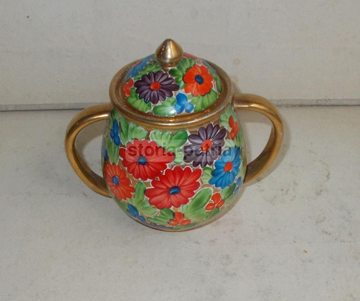 Ceramica Artistica FACI Civita Castellana Decoro Floreale Anni '30