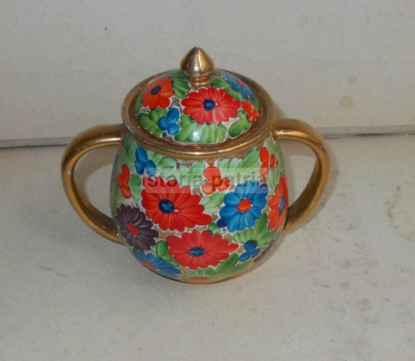 Ceramica Artistica FACI Civita Castellana Decoro Floreale Anni '30