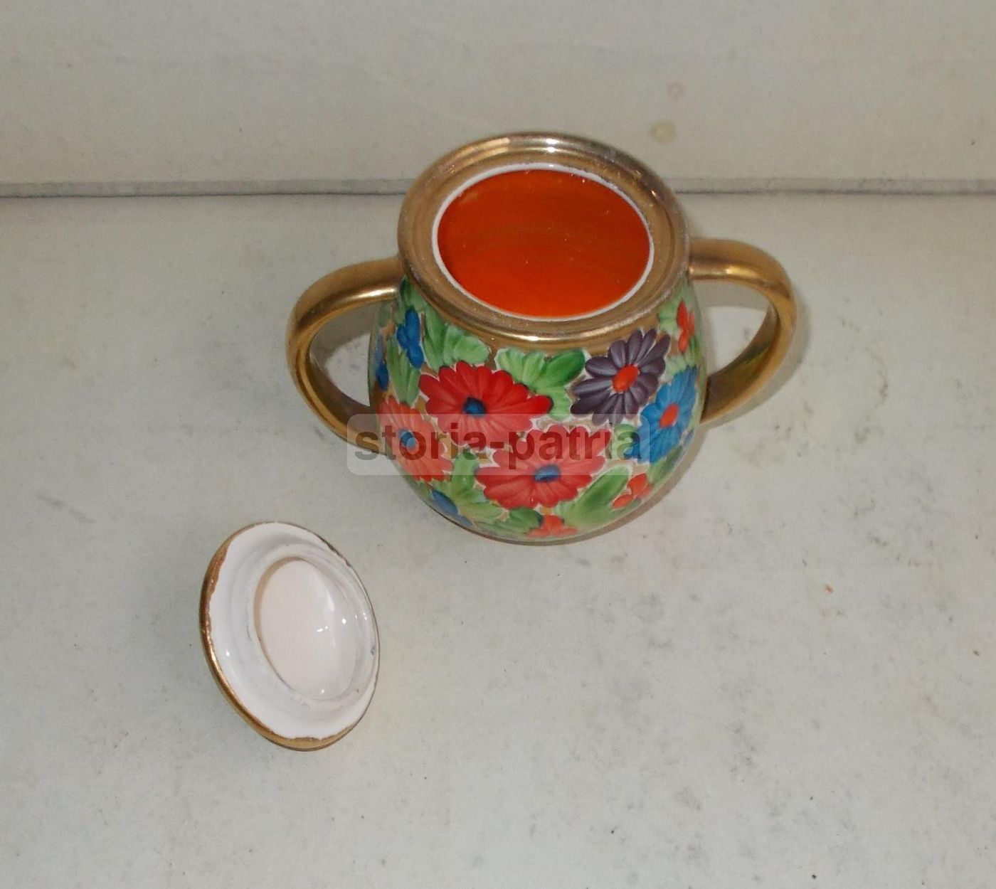 Ceramica Artistica FACI Civita Castellana Decoro Floreale Anni '30