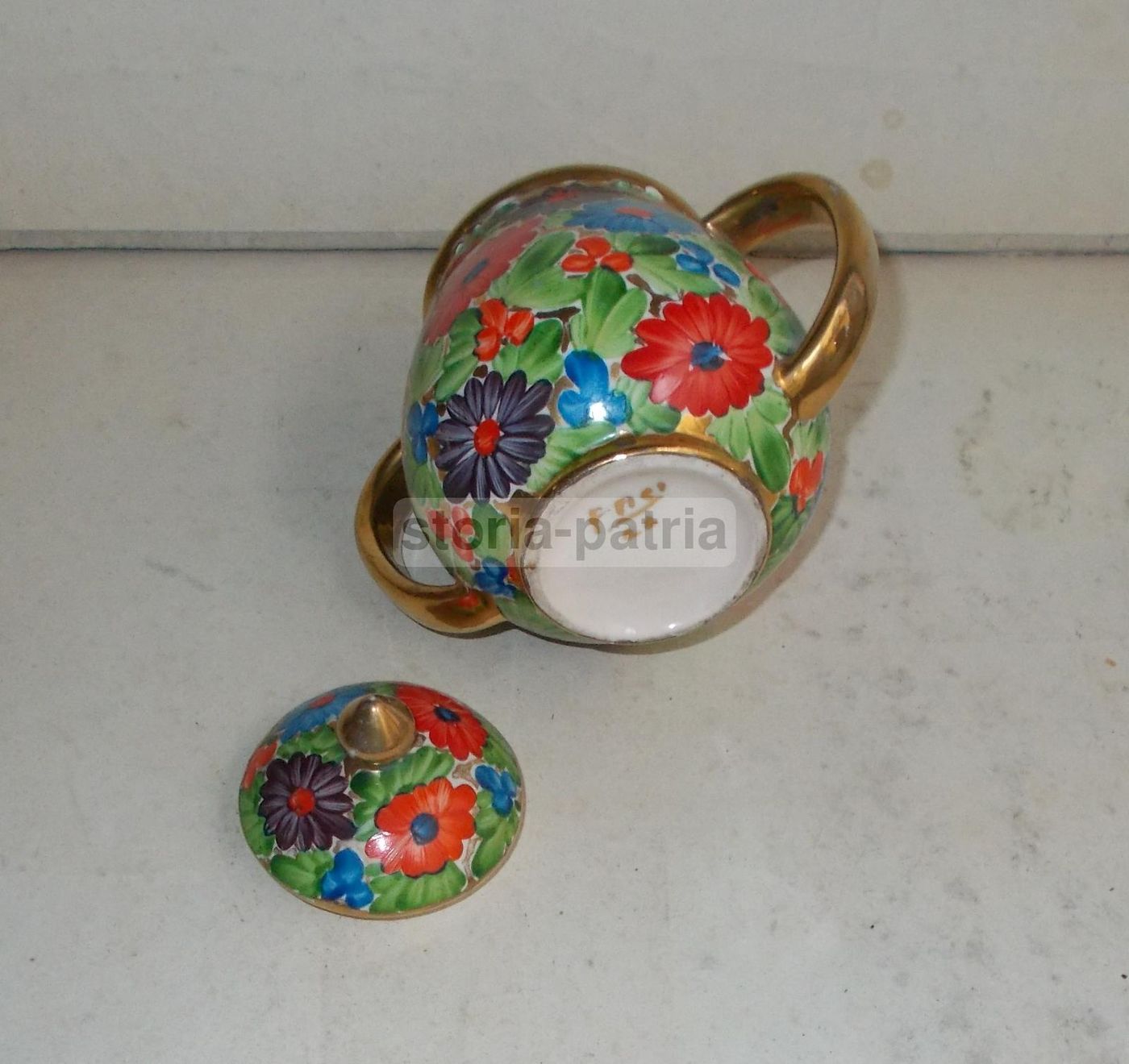 Ceramica Artistica FACI Civita Castellana Decoro Floreale Anni '30