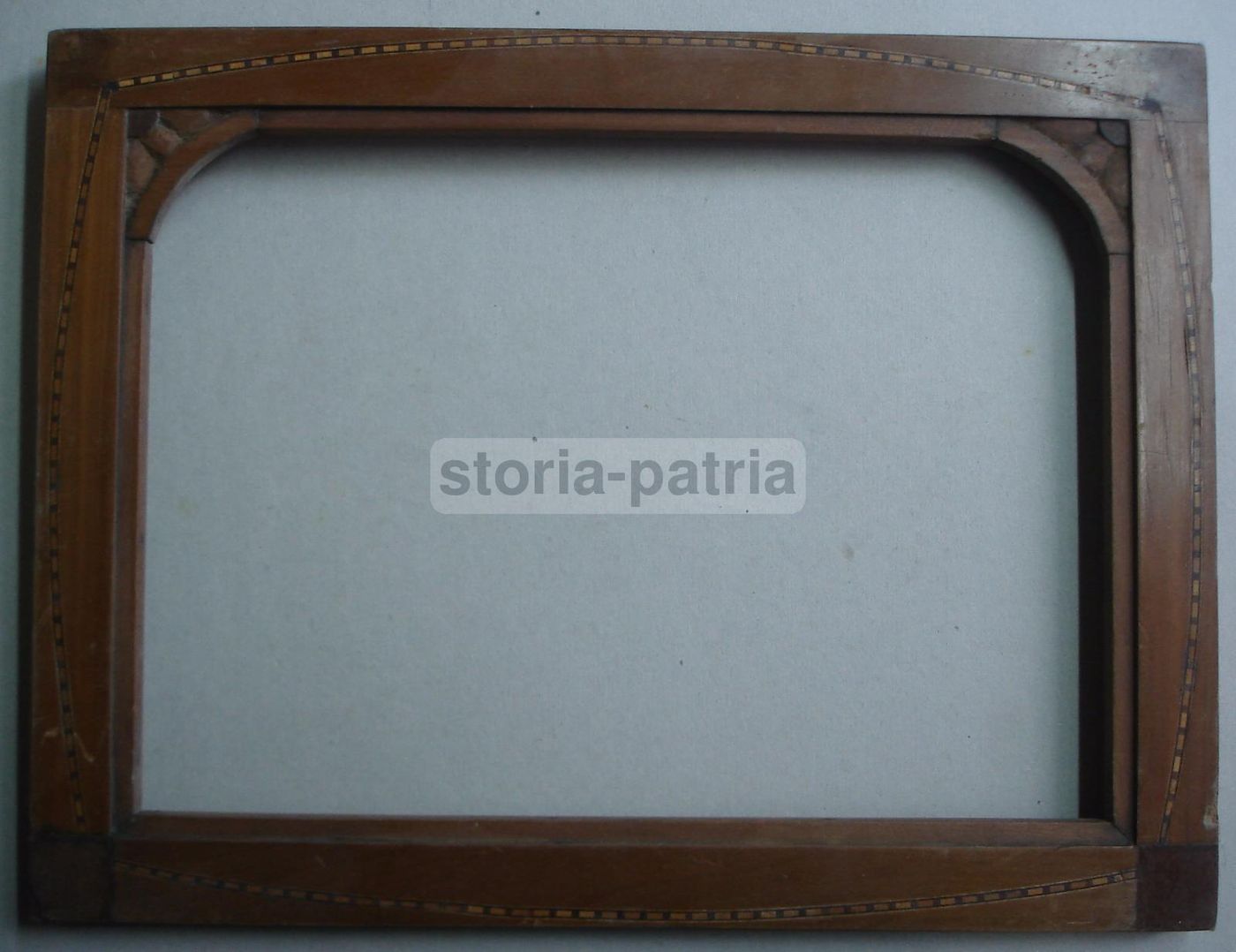 Cornice Liberty In Legno Intarsiato Inizio '900 Cm 31x41
