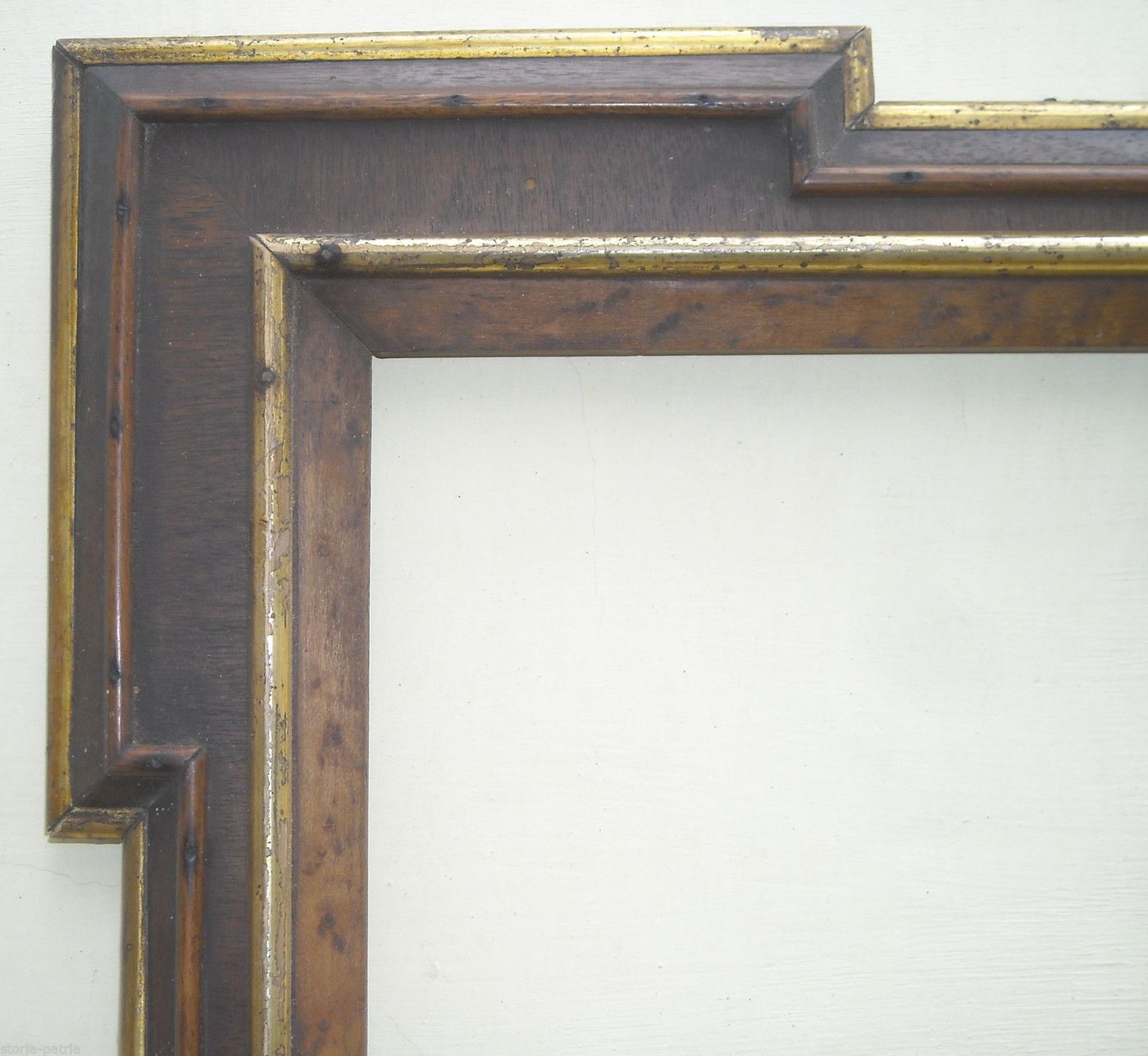 Cornice Antica In Legno Impiallacciato E Dorato Dell'800