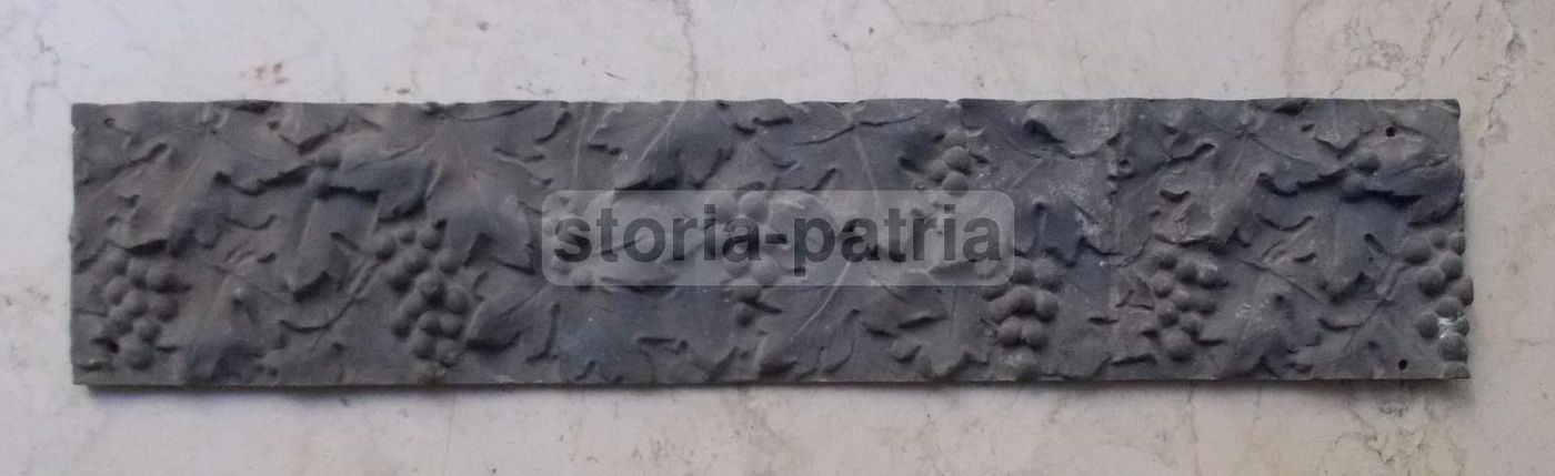 Placca Decorativa In Bronzo Con Grappoli d'Uva E Vitigni, Fine XIX   Inizio XX Secolo