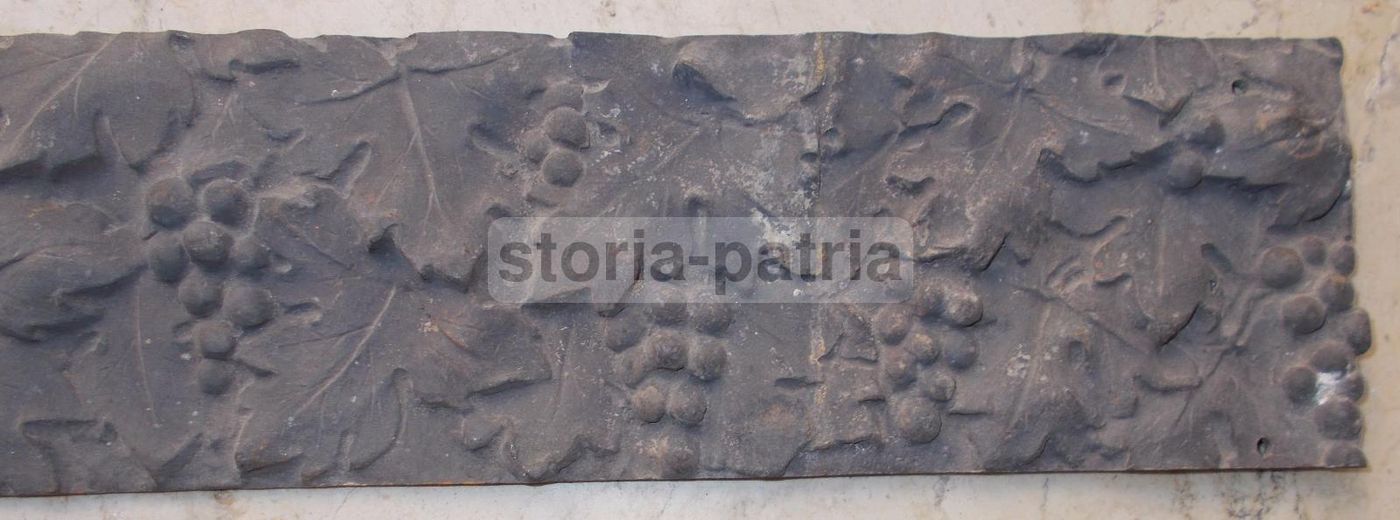 Placca Decorativa In Bronzo Con Grappoli d'Uva E Vitigni, Fine XIX   Inizio XX Secolo