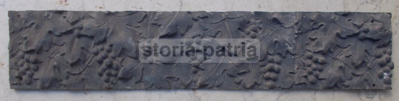 Placca Decorativa In Bronzo Con Grappoli d'Uva E Vitigni, Fine XIX   Inizio XX Secolo