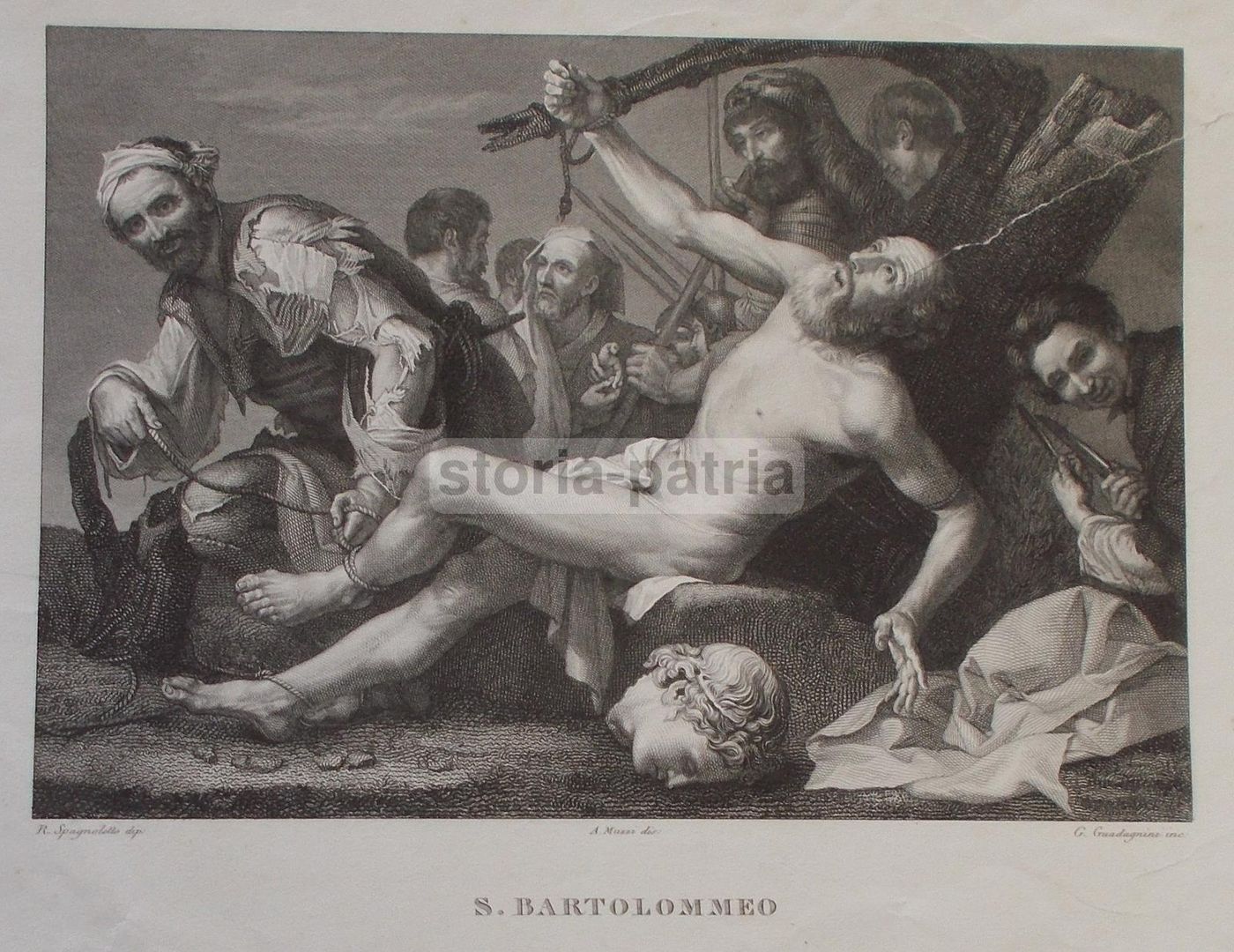 San Bartolomeo: Incisione Di Guadagnini Da Jusepe De Ribera, Metà XIX Secolo
