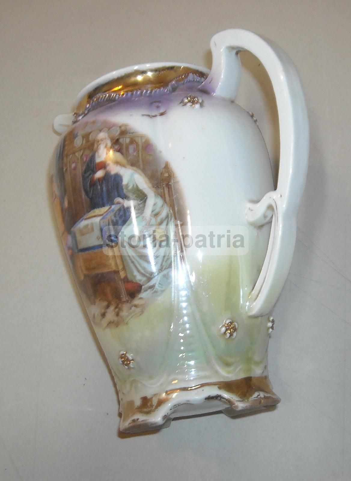 Porcellana Liberty Con Scene Tiepolo E Induno, Primo Novecento