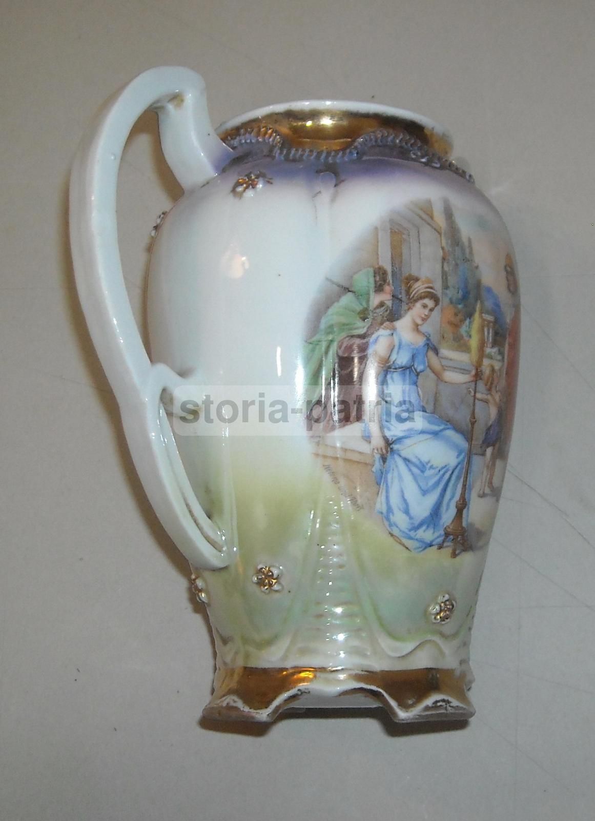 Porcellana Liberty Con Scene Tiepolo E Induno, Primo Novecento