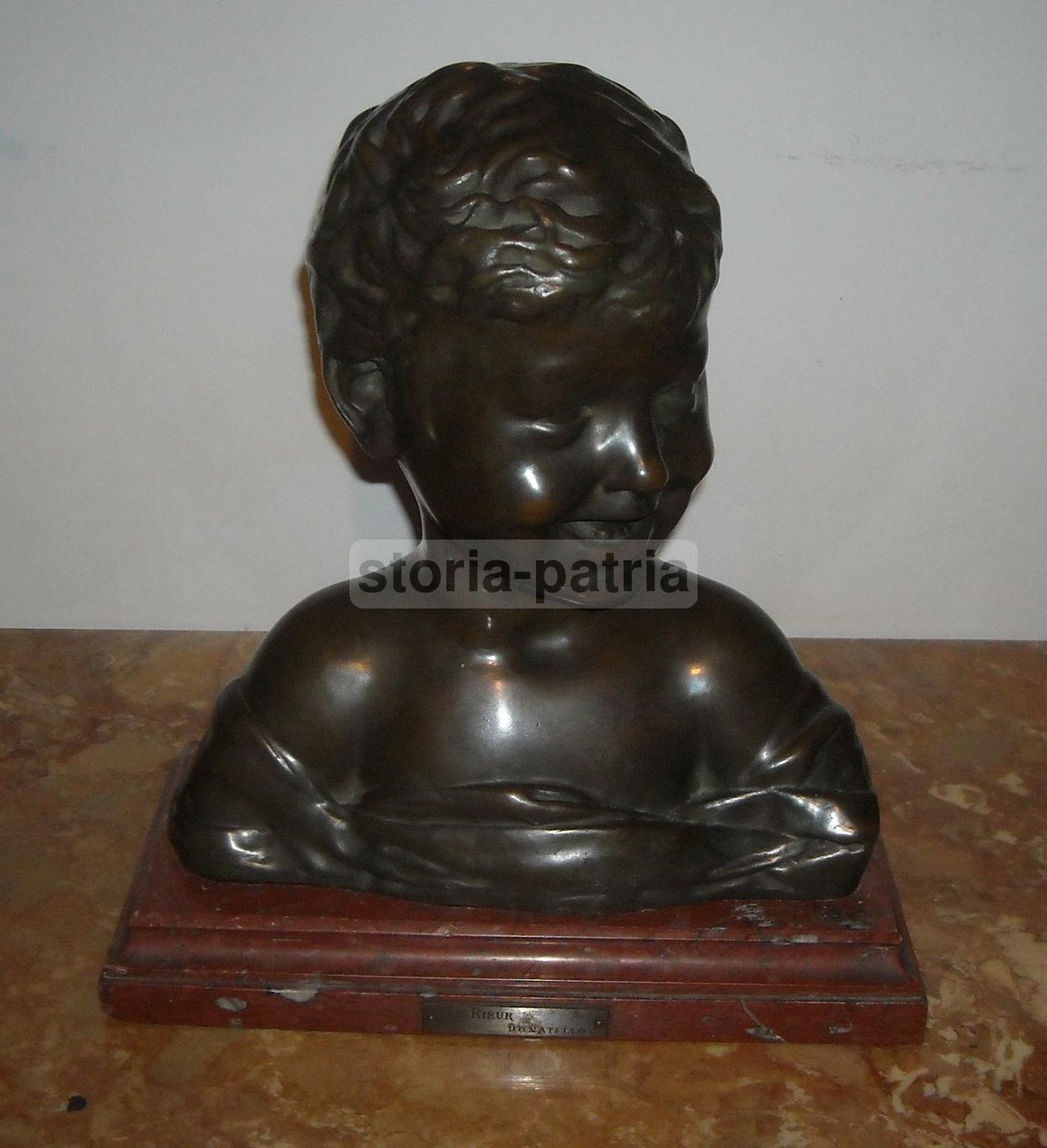 Scultura Bronzo Bambino Sorridente Le Rieur   Ispirata A Donatello   Fonderia Petermann
