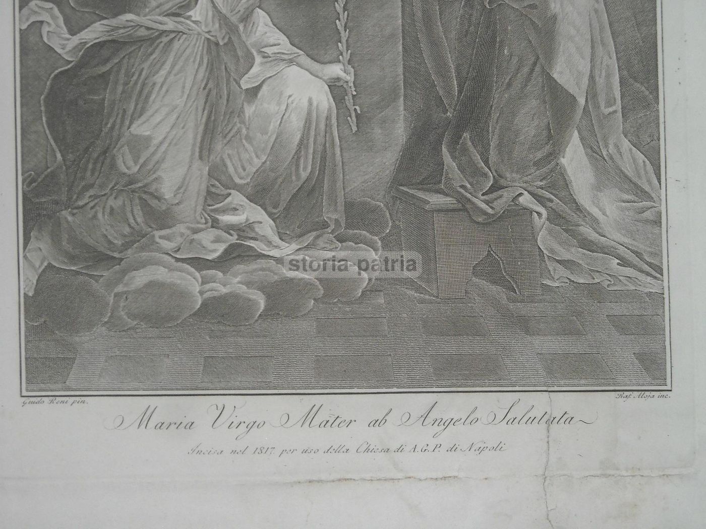Annunciazione: Acquaforte Di Raffaele Aloja Da Guido Reni, Napoli 1817